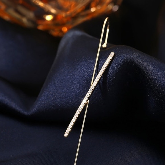 3 for $30 Ear Needle Wrap Crawler Hook Earrings for Women - Picture 2 of 3